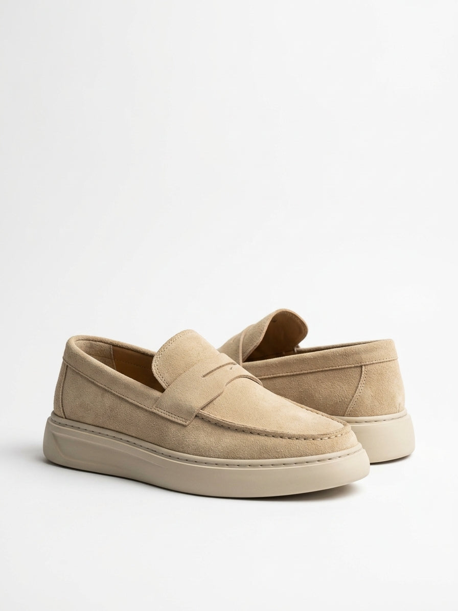 Mocassin s1 daim beige