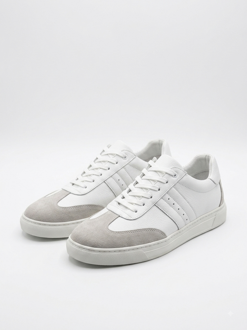basket simba blanc gris daim