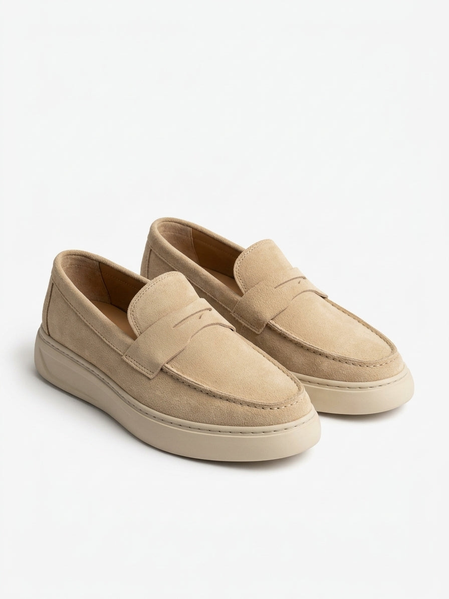 Mocassin s1 daim beige