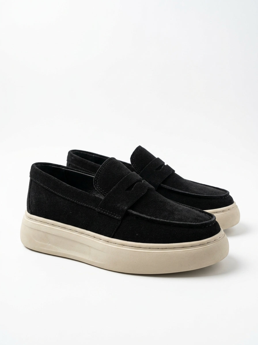Mocassin S1 daim noir