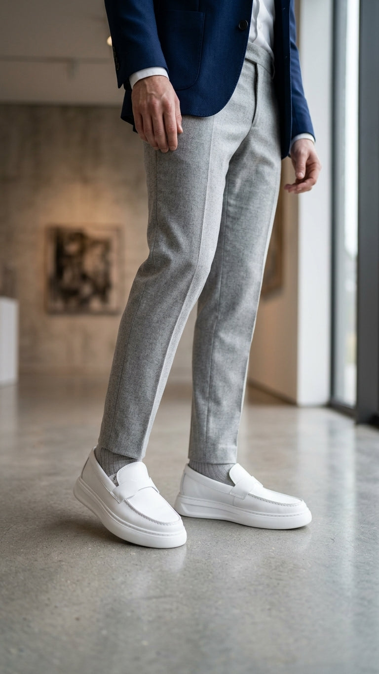 Mocassin S1 01 blanc