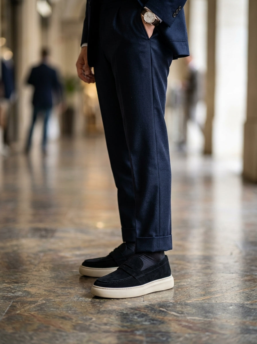 Mocassin S1 daim noir