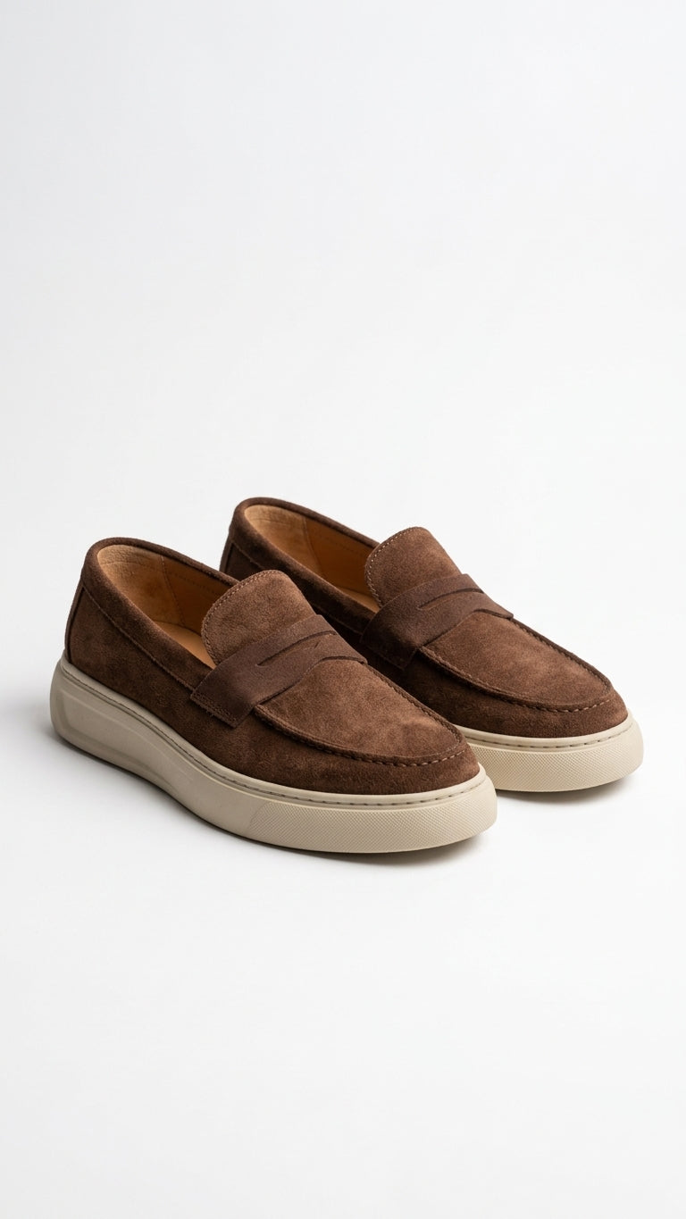 Mocassin S1 daim marron