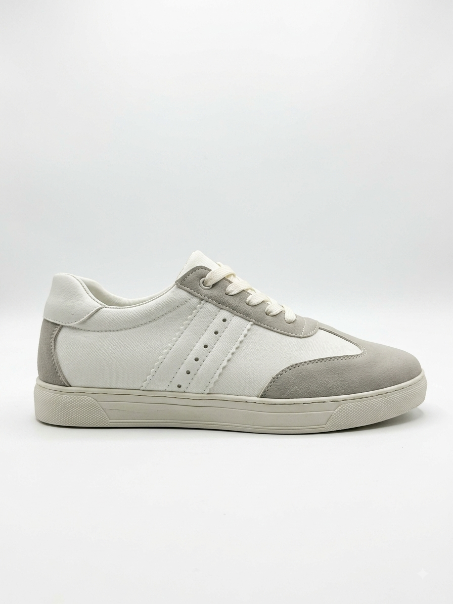basket simba blanc gris cuir