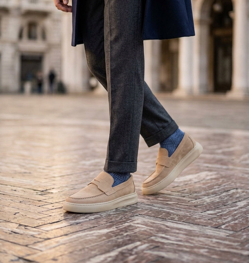 Mocassin s1 daim beige
