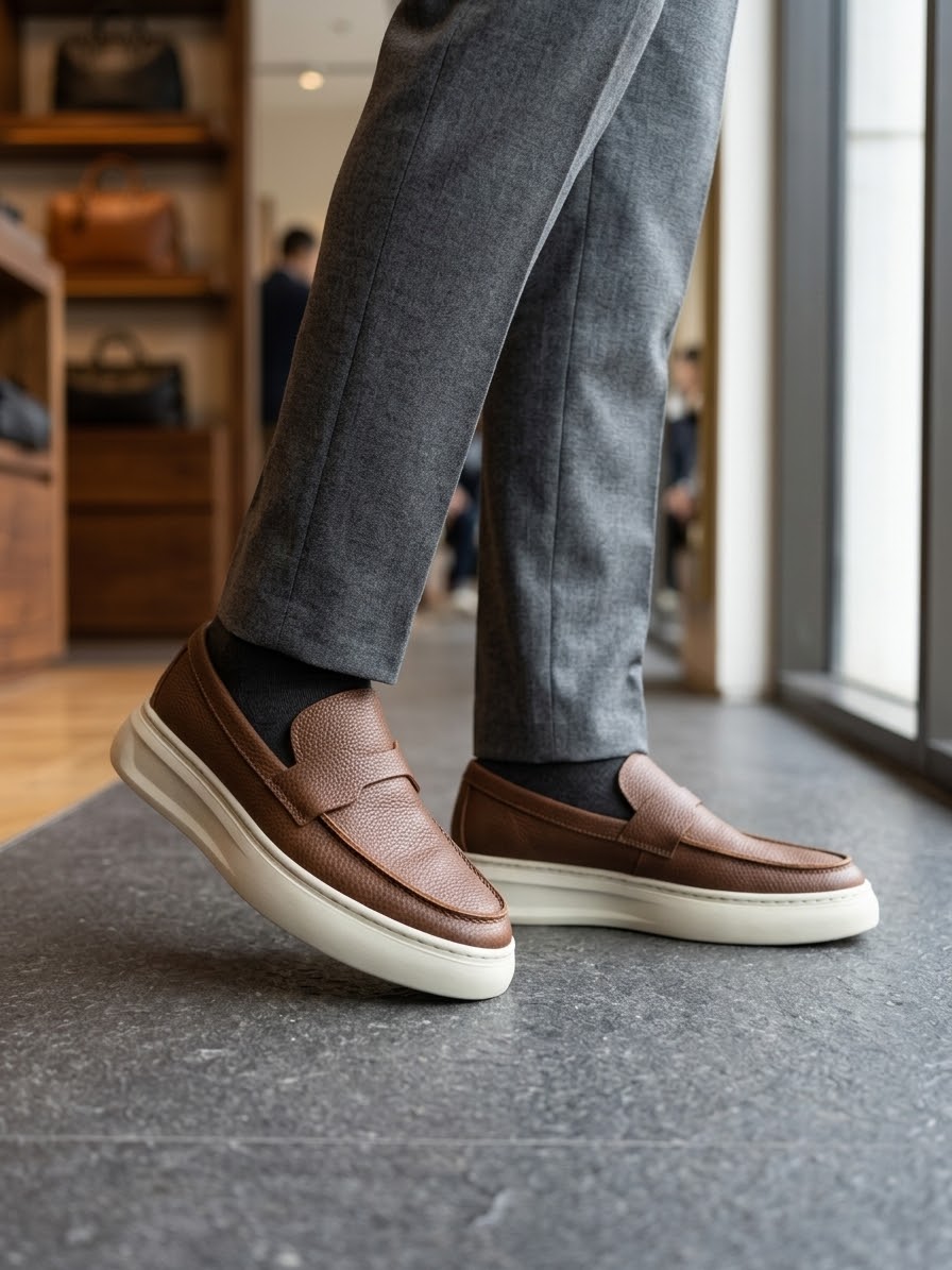 Mocassin S1 MARRON CRISPPY