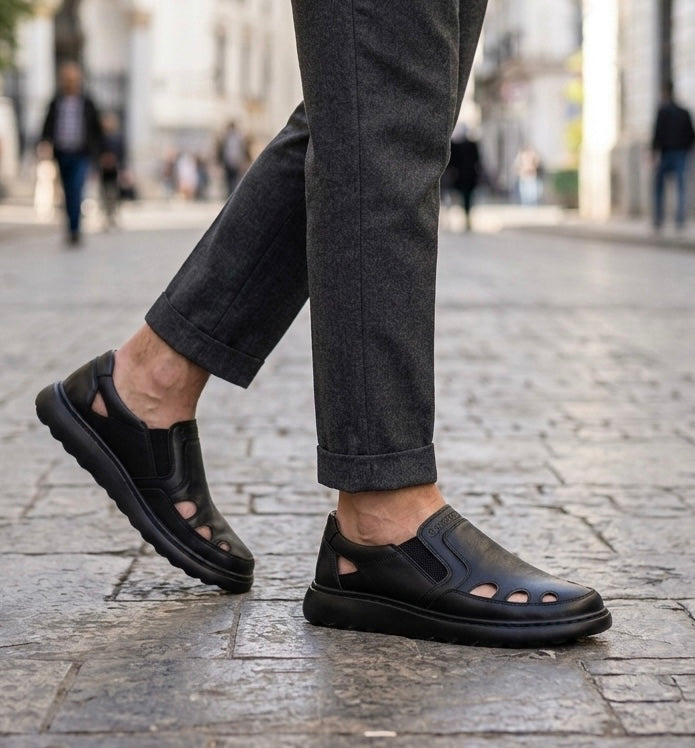 soulier sandale en cuir