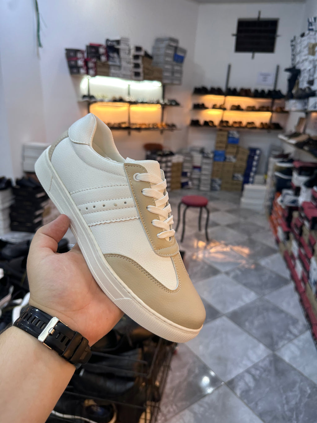 basket simba blanc beige